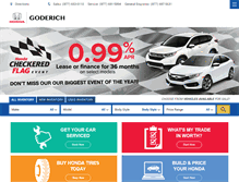 Tablet Screenshot of goderichhonda.com